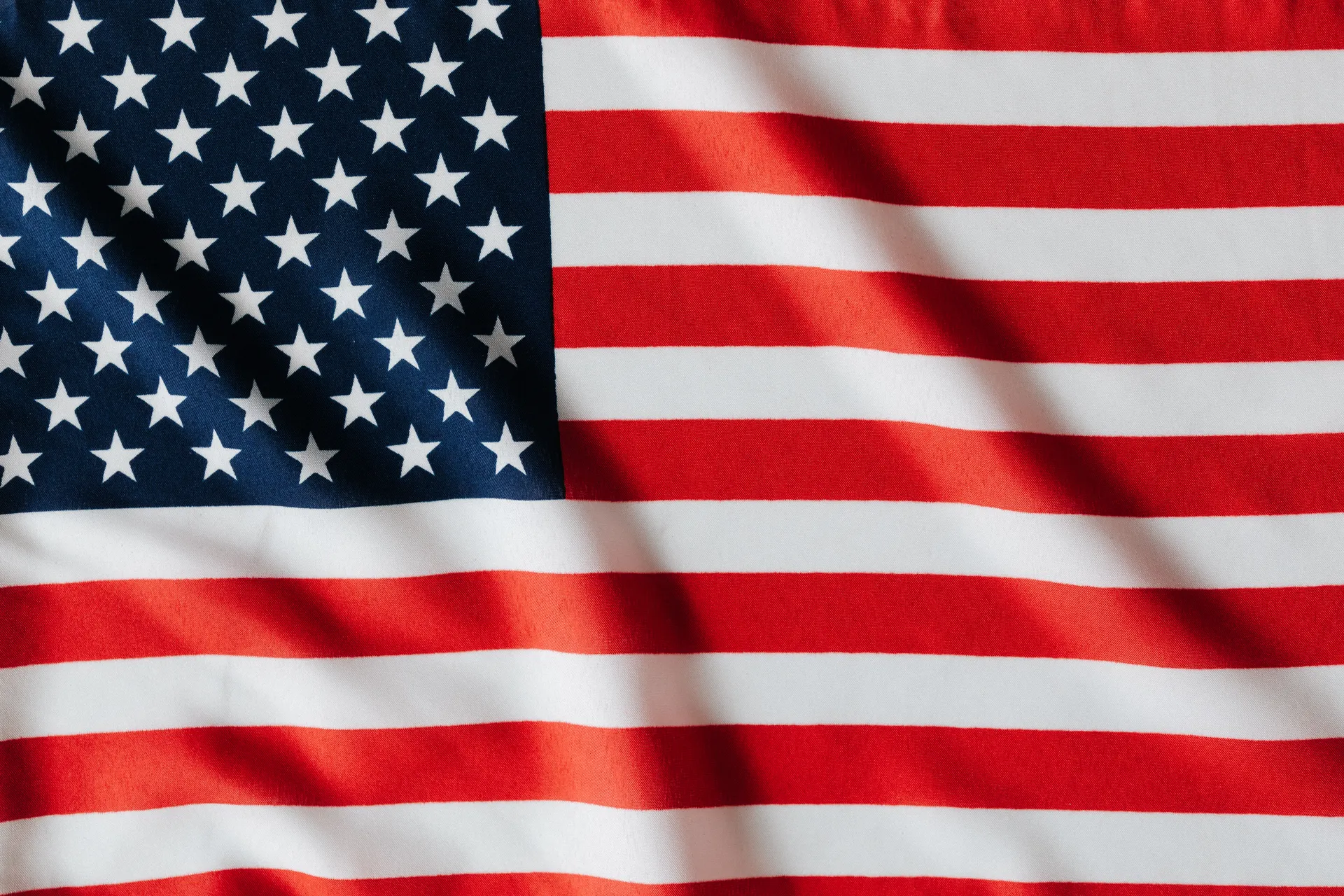 American flag waving in the wind